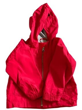 Old Navy Bright Red Hooded Kids Raincoat with Zip